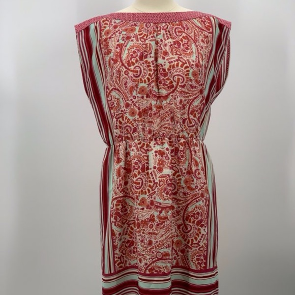 LOFT Dresses & Skirts - Ann Taylor LOFT Red Floral Dress Size Large